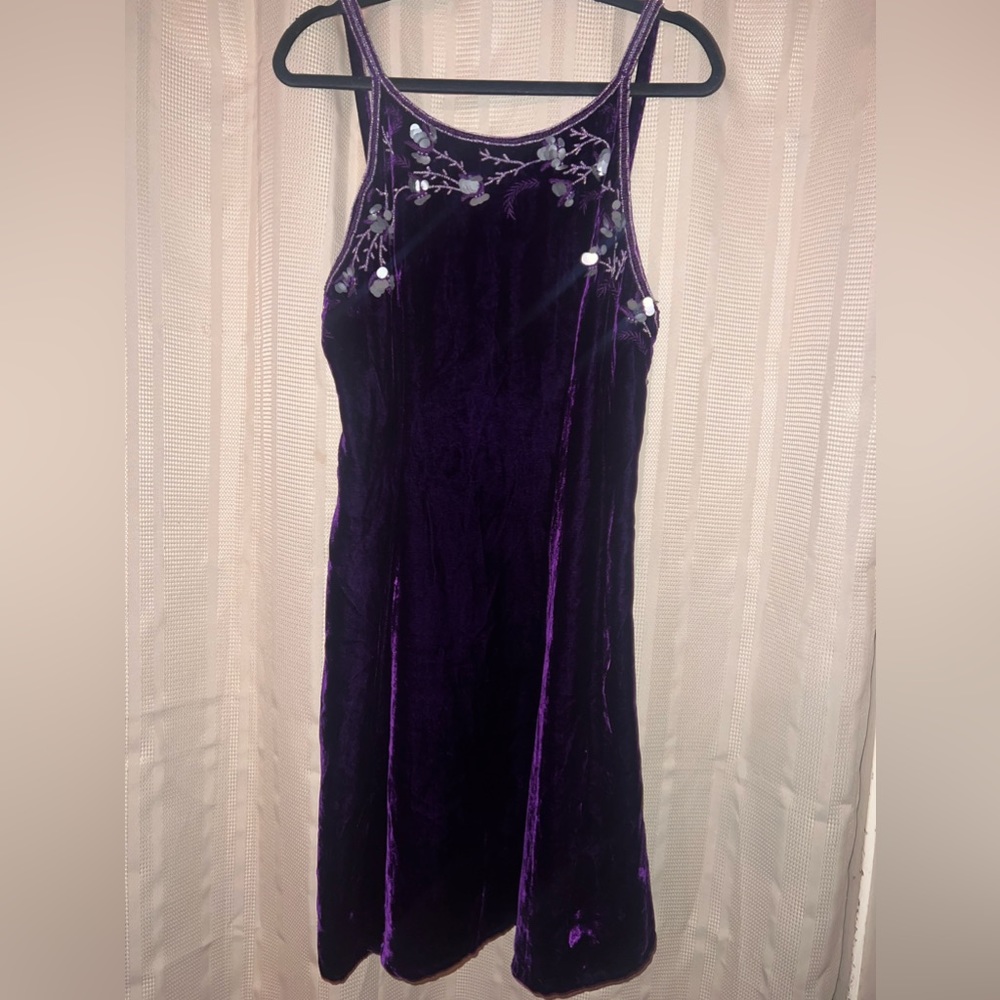 Anopia Collezioni size 8 purple velvet/silk dress